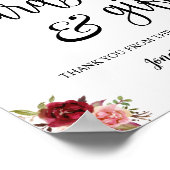 Kaarten en cadeaubonnen voor bruiloft, boho marsal poster (Hoek)