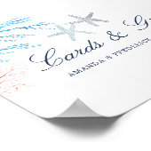 Kaarten en cadeaubonnen voor de waterverf van zeew poster (Hoek)