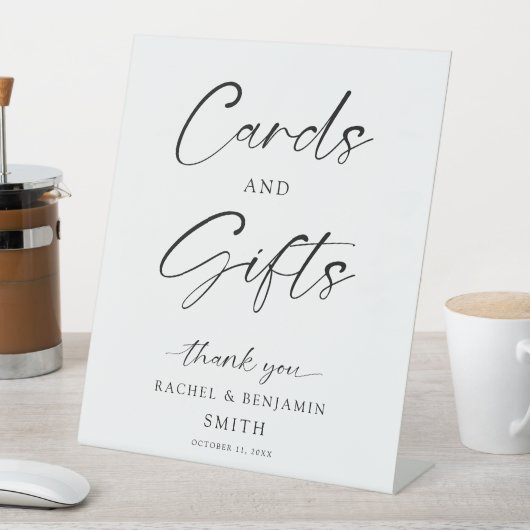 Kaarten en cadeaubonzen Aangepaste naam bruiloft m Reclamebord Met Voetstuk (Insitu)