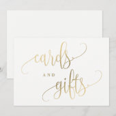 Kaarten en cadeauborden - Lichte kalligrafie (Voorkant / Achterkant)