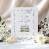 Kaarten en cadeaus Blauwe strik Nieuw hoofdstuk ba Poster