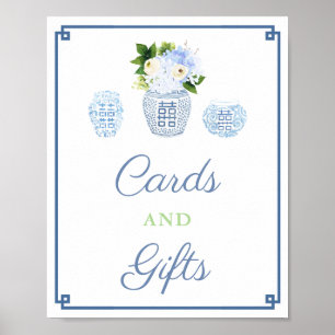 Kaarten en cadeaus Chinoiserie Chic Baby Shower Fe Poster