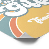 Kaarten en Cadeaus Groovy Retro Zonneschijn Baby S Poster (Hoek)