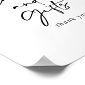 Kaarten en cadeaus Moderne en Elegant Sign Poster (Hoek)