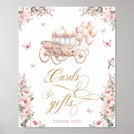 Kaarten en Cadeaus Prinses Carriage Verjaardagsfee Poster (Voorkant)
