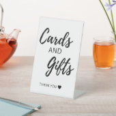 Kaarten en cadeaus reclamebord met voetstuk (Insitu)