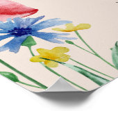 Kaarten en Cadeaus Wildflower Charm Bruidsdouche Poster (Hoek)
