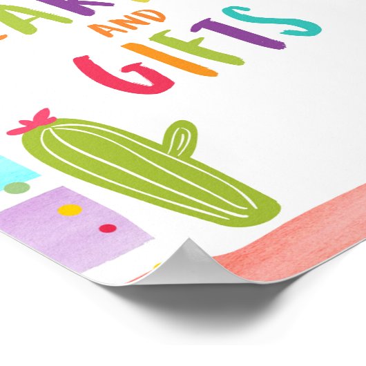 Kaarten en cadeautjes Dank je Cactus Fiesta Table  Poster (Hoek)