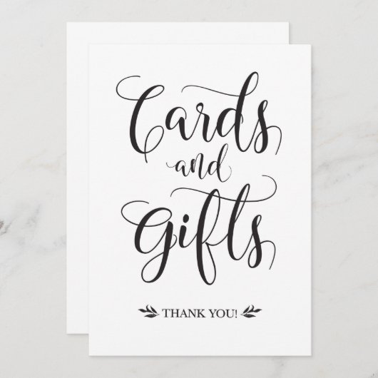 Kaarten en cadeautjes Modern Wedding Sign (Voorkant / Achterkant)