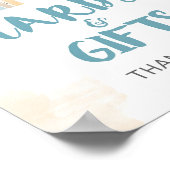 Kaarten en cadeautjes Shower Sign Blue Boho Rainbo Poster (Hoek)