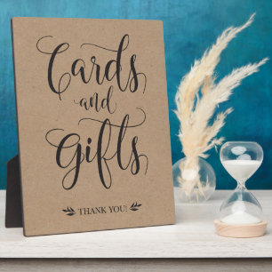 Kaarten en cadeautjes trouwe bruiloft fotoplaat