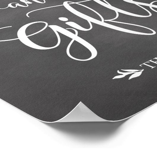 Kaarten en cadeautjes trouwe bruiloft poster (Hoek)