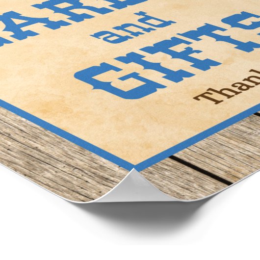 Kaarten en cadeautjes Western Cowboy Party Sign Poster (Hoek)