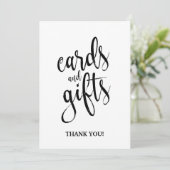 Kaarten en geschenken Betaalbaar Kalligrafie Teken (Staand voorkant)