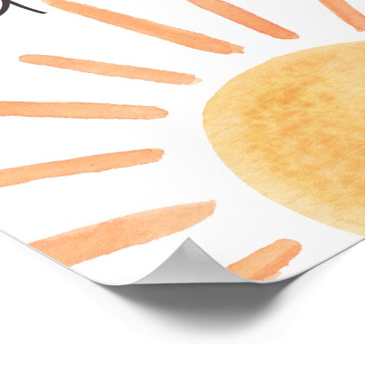 Kaarten en geschenken Boho Little Sunshine Party Poster (Hoek)