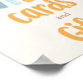 Kaarten en geschenken die zonneschijn hebben gedem poster (Hoek)