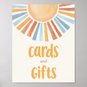 Kaarten en geschenken die zonneschijn hebben gedem poster (Voorkant)