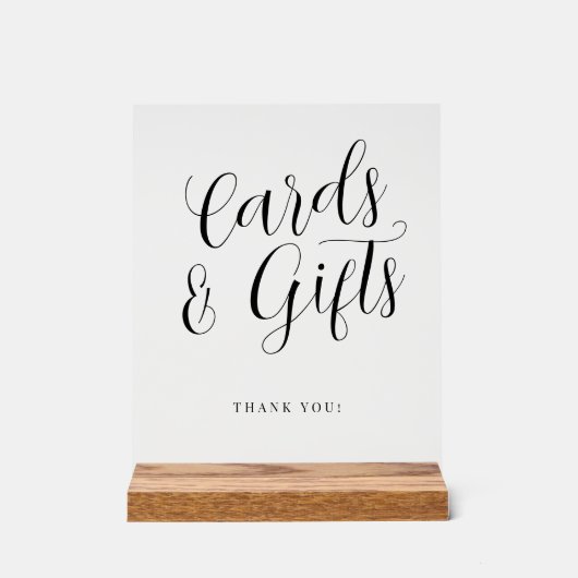 Kaarten en geschenken eenvoudige moderne script br acryl bord (Voorkant)