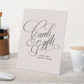 Kaarten en geschenken elegant blush baby shower reclamebord met voetstuk (Insitu)