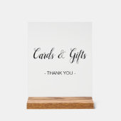 Kaarten en geschenken Elegant Script minimaal Acryl Bord (Voorkant)