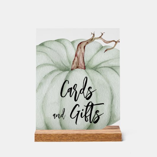 Kaarten en geschenken Green Pumpkin Baby shower Acryl Bord (Voorkant)