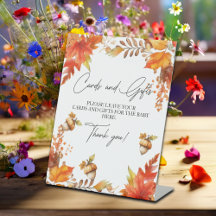 Kaarten en geschenken Herfst Boho Floral Baby show