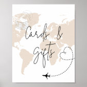 Kaarten en geschenken kaart vliegtuig baby shower poster (Voorkant)