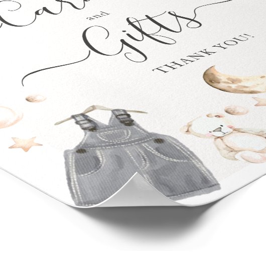 Kaarten en geschenken Kleding Boho Gender Reveal Poster (Hoek)