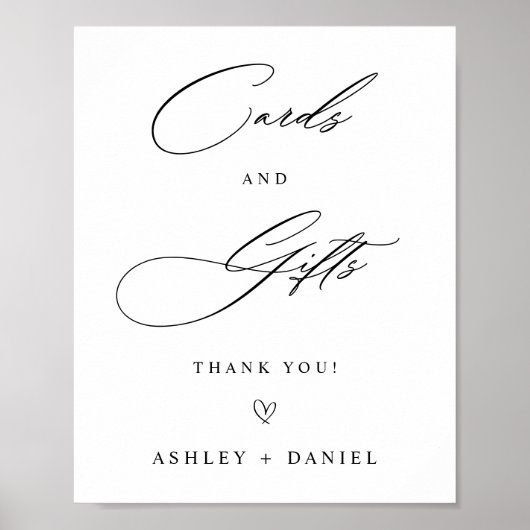 Kaarten en geschenken Modern minimalistisch bruilo Poster (Voorkant)