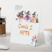 Kaarten en geschenken Schattige Halloween heksen V Reclamebord Met Voetstuk (Insitu)