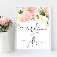 Kaarten en geschenken tekenen roze goudelegante fl