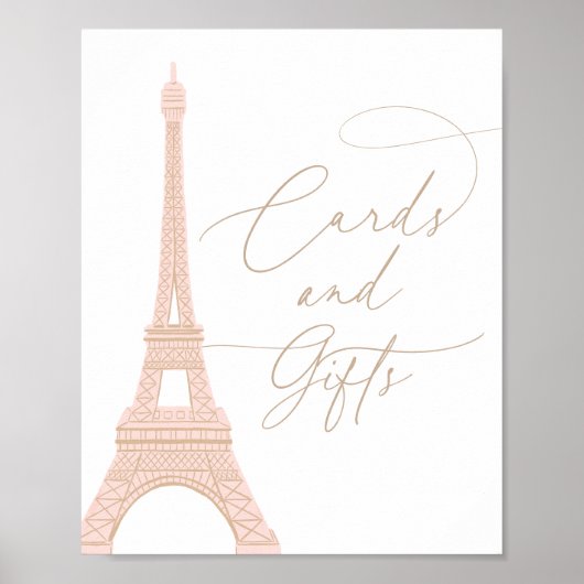 Kaarten en geschenken van het Paris Eiffel Tower B Poster (Voorkant)