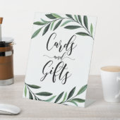 Kaarten en geschenken Waterverf groen Reclamebord Met Voetstuk (Insitu)