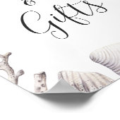 Kaarten en geschenken Waterverf Wit Zee Shell Beac Poster (Hoek)