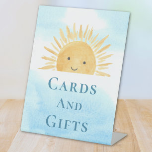 Kaarten en geschenken zon-thema Baby shower Reclamebord Met Voetstuk