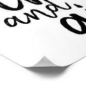 Kaarten en geschenken. Zwart lettertype Poster (Hoek)