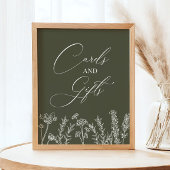 Kaarten en Gifts Burnt Oranje Wildflower Wedding P Poster