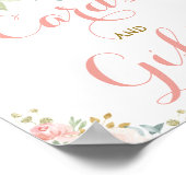 Kaarten en witte roze bruine gouden bruine kaardje poster (Hoek)