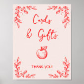 Kaarten & geschenken Apple Hand getrokken Baby sho Poster (Voorkant)