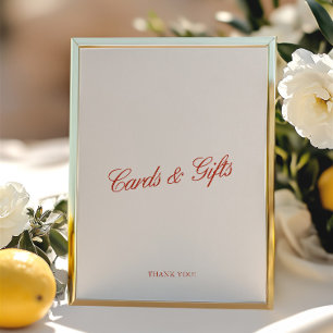 Kaarten & Geschenken Elegant Rood & Ivoor Trouwbor