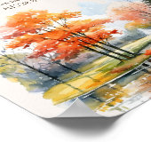 Kaarten & geschenken Herfst Lake bruiloft digitaal Poster (Hoek)