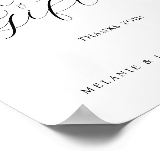 Kaarten & Geschenken Minimaal Ellegant Script Gast Poster (Hoek)