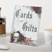 Kaarten & Geschenken, Schedel en Rozen, Gotische b Reclamebord Met Voetstuk (Insitu)