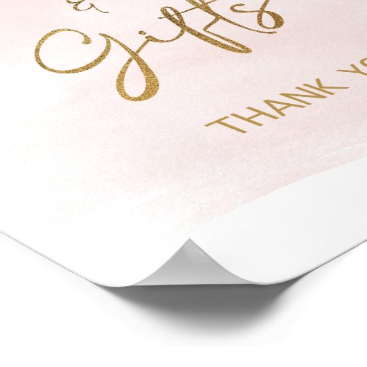 Kaarten & Geschenken Waterverf Blush & Gouden Douc Poster (Hoek)