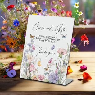 Kaarten & Geschenken Wildflower Vlinders Vrijgezel Reclamebord Met Voetstuk