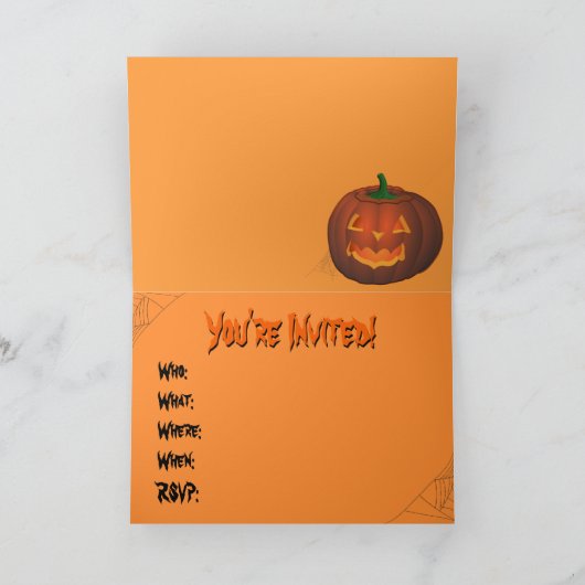 Kaarten Halloween van Jack-o-lantern Party (Binnen)