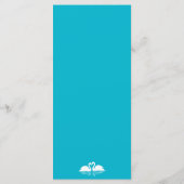 Kaarten in het menu Aangepast blauw en wit weddens (Achterkant)