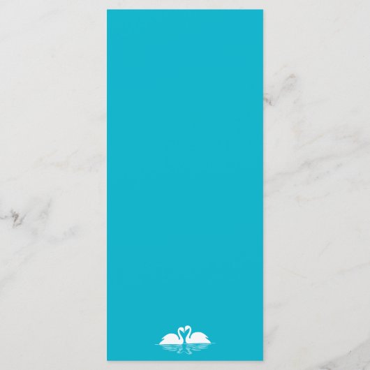 Kaarten in het menu Aangepast blauw en wit weddens (Achterkant)