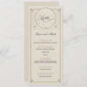 Kaarten in het menu  Black en Gold Night Sky (Voorkant / Achterkant)