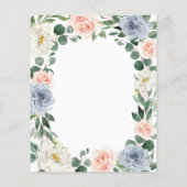 Kaarten in het menu Stoosterblauw roze peach Flora (Achterkant)